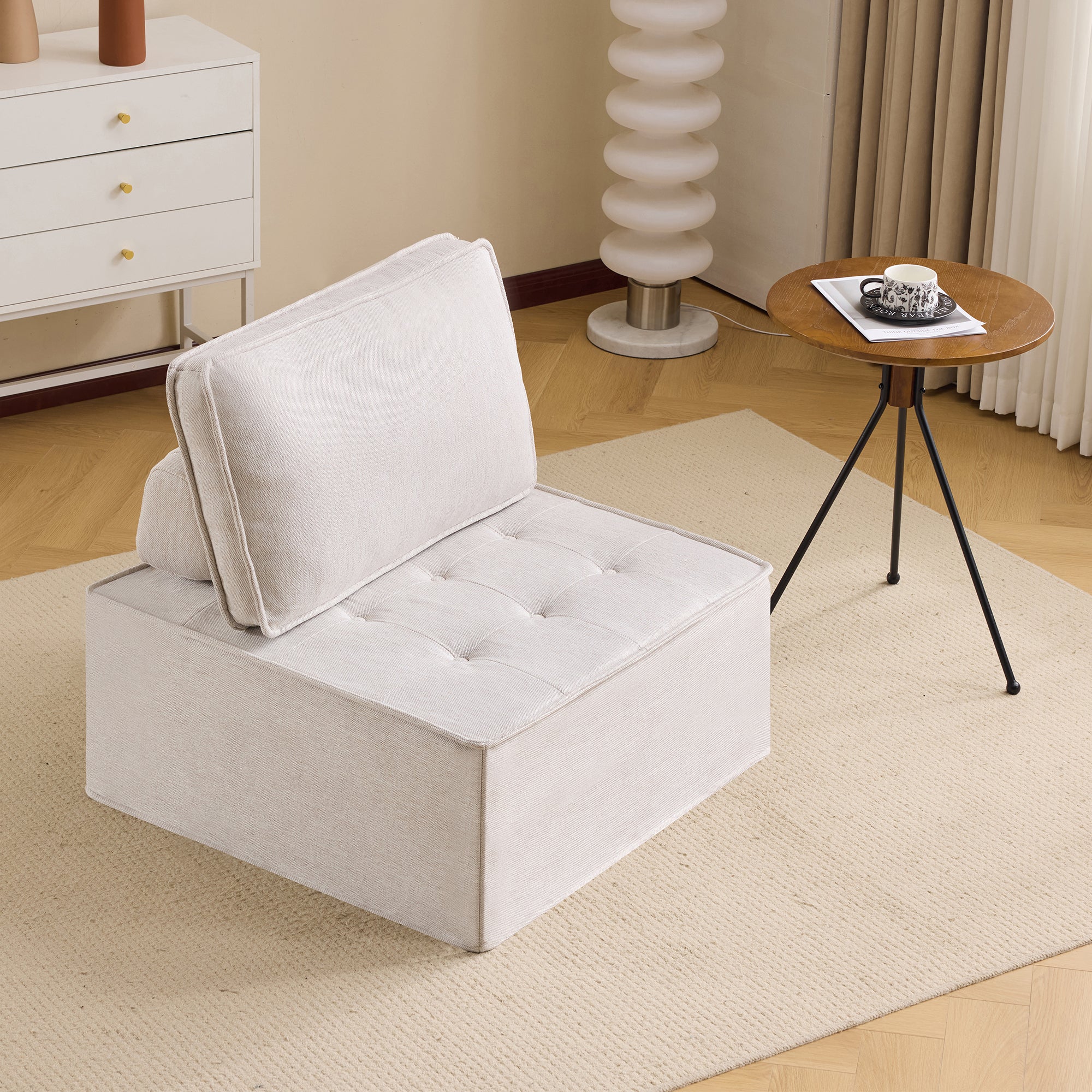 Single Sofa, Small Seating Armchair Beanbag, for Living Room, Bedroom, Guest Room or Children's Room