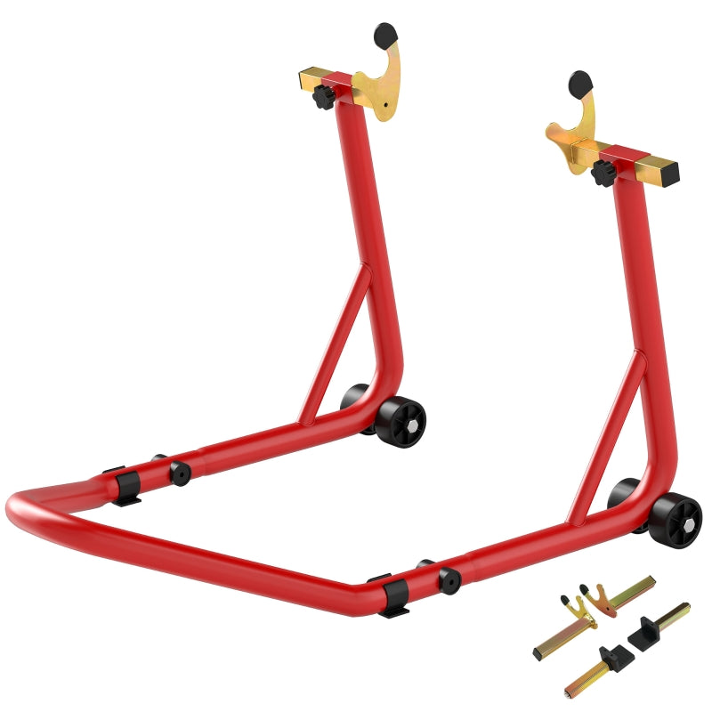 Motorcycle Stand Set, Front/Rear Assembly Jack 544 kg, Steel Red