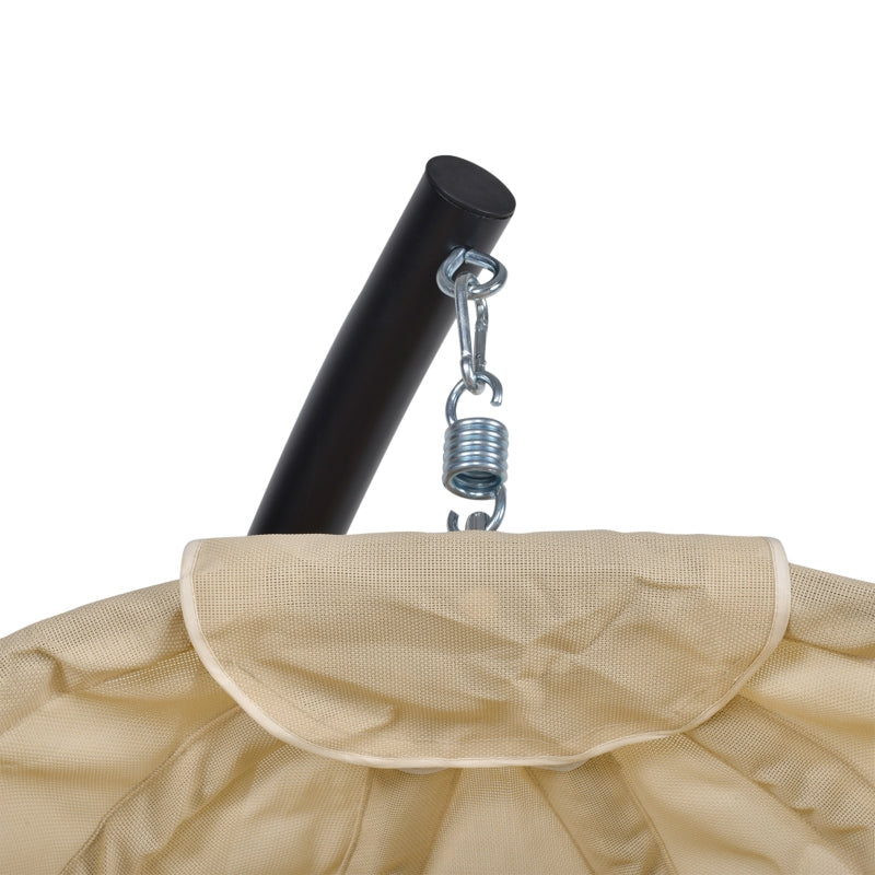 Hanging Chair, Egg-Shaped Swing Seat with Soft Cushion for Indoor and Outdoor Use, Khaki