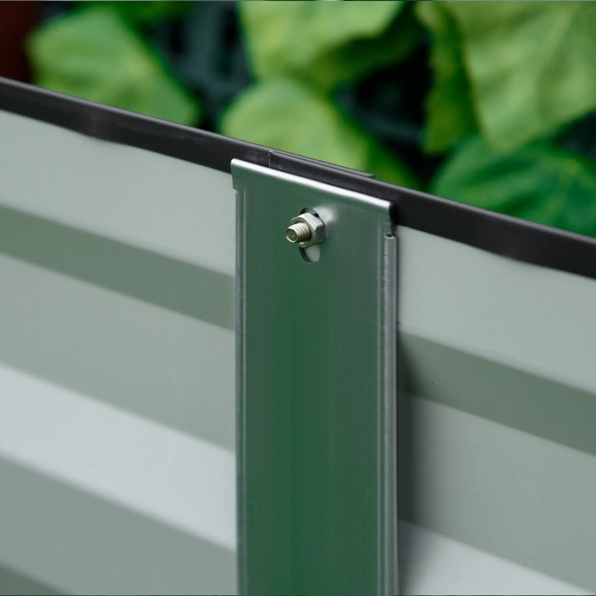 Raised Garden Bed, Open Base Easy Assembly Steel, Grey