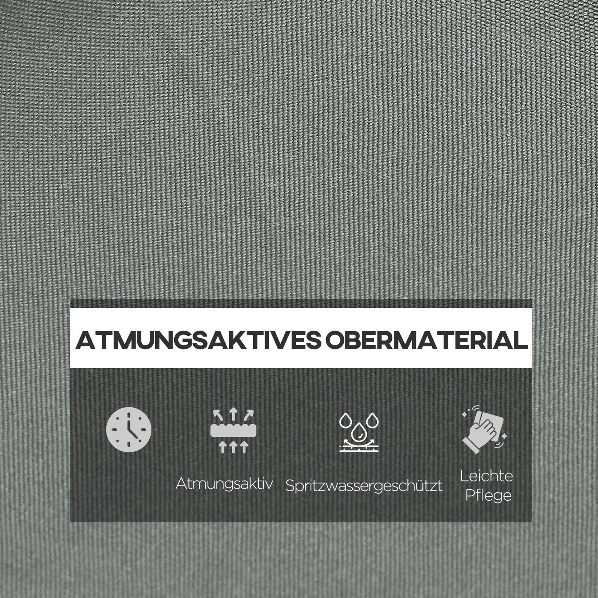 Sun Lounger Cushion 196x55x8 cm Polyester Dark Grey