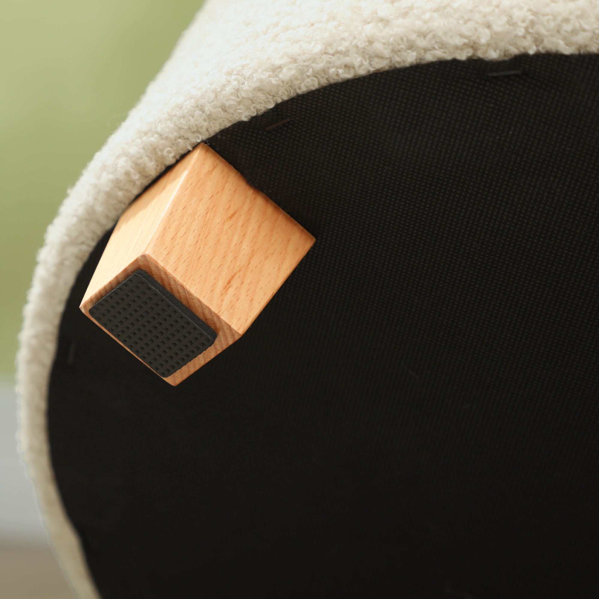 Storage Bench, Upholstered with Lid Cashmere Look Ø45 x 41 cm, Cream White