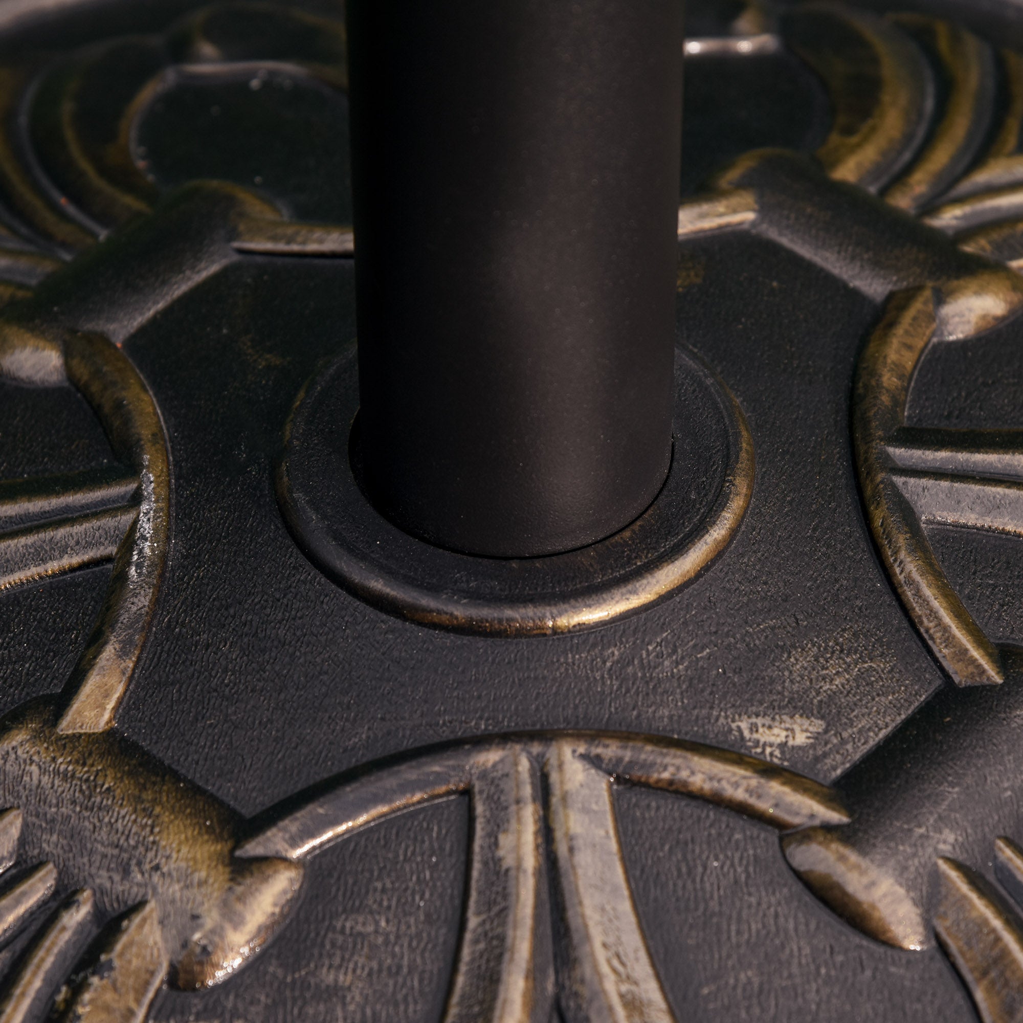 Parasol Base 13 kg Umbrella Holder Ø35/Ø38/Ø48mm, Plastic/Cement Antique Bronze