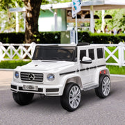 Mercedes Benz G500 Licensed 12V Kids Electric Ride On Car Toy with Remote Control, MP3, White