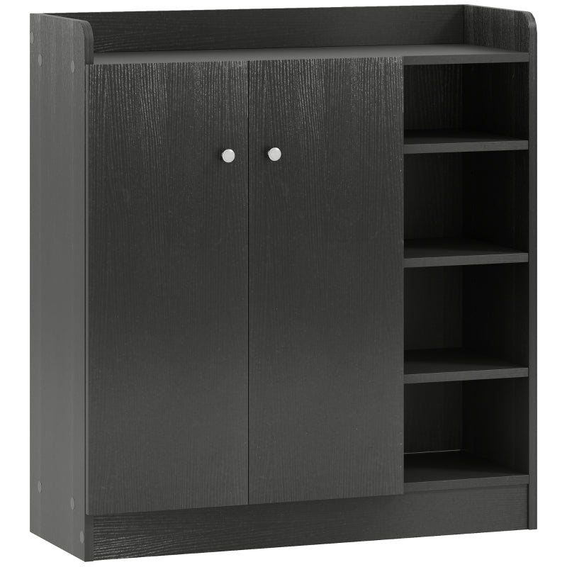 Shoe Storage Cabinet, Adjustable Shelves, Black