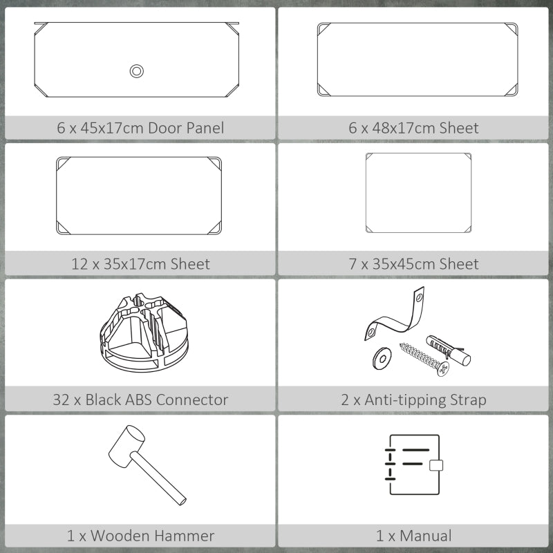 Six Cube Modular Storage Unit - White