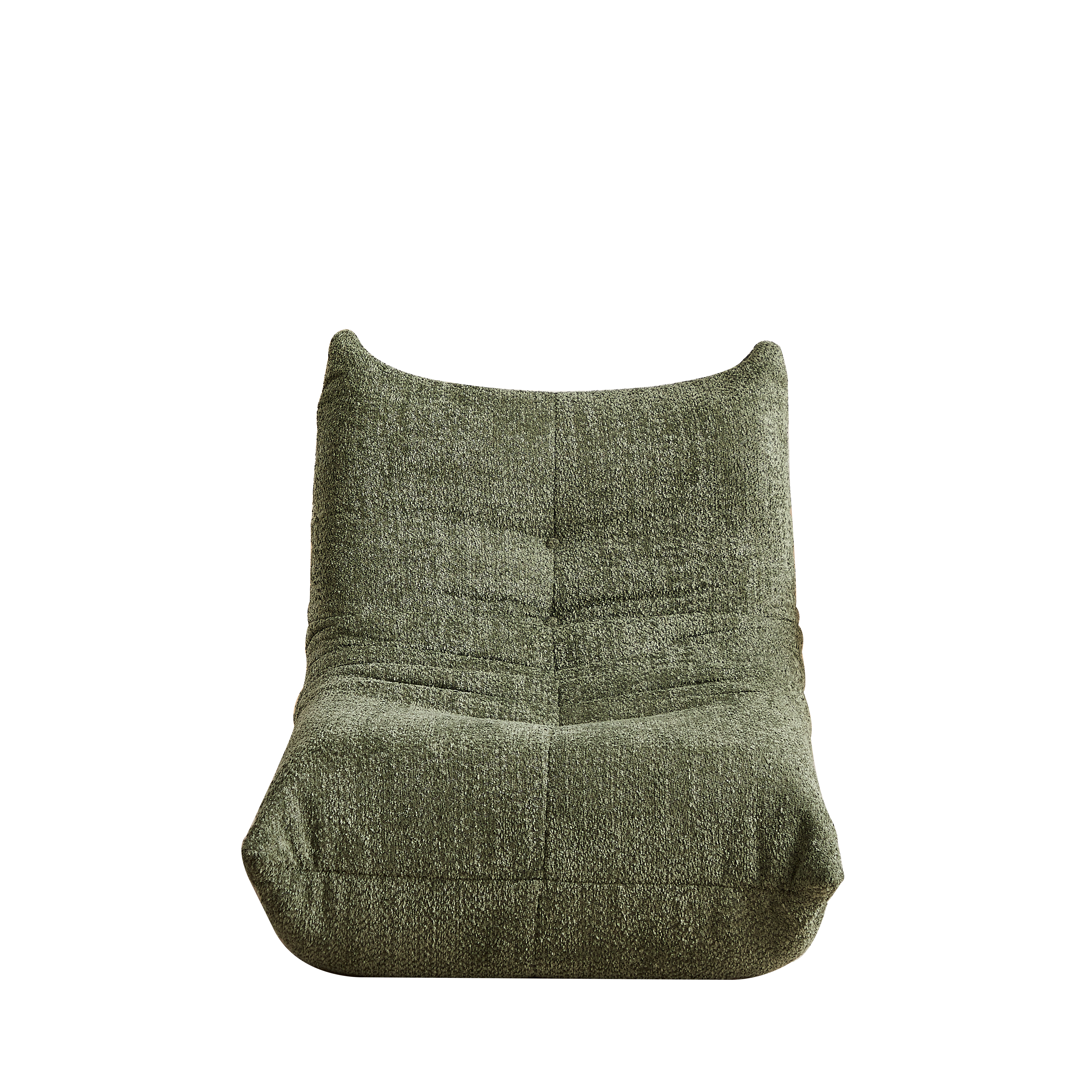 Chenille Togo Sofa, Armless Floor Lounge Chair with High-Density Memory Foam, Chenille Fabric