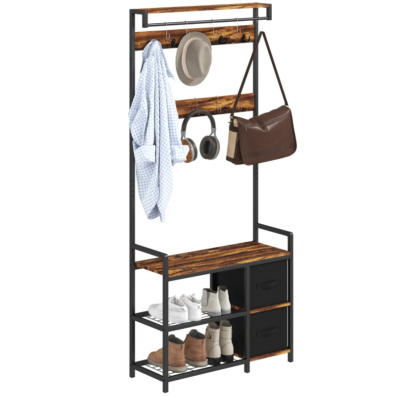 Hallway Tree, Industrial Multi-Use, Brown/Black