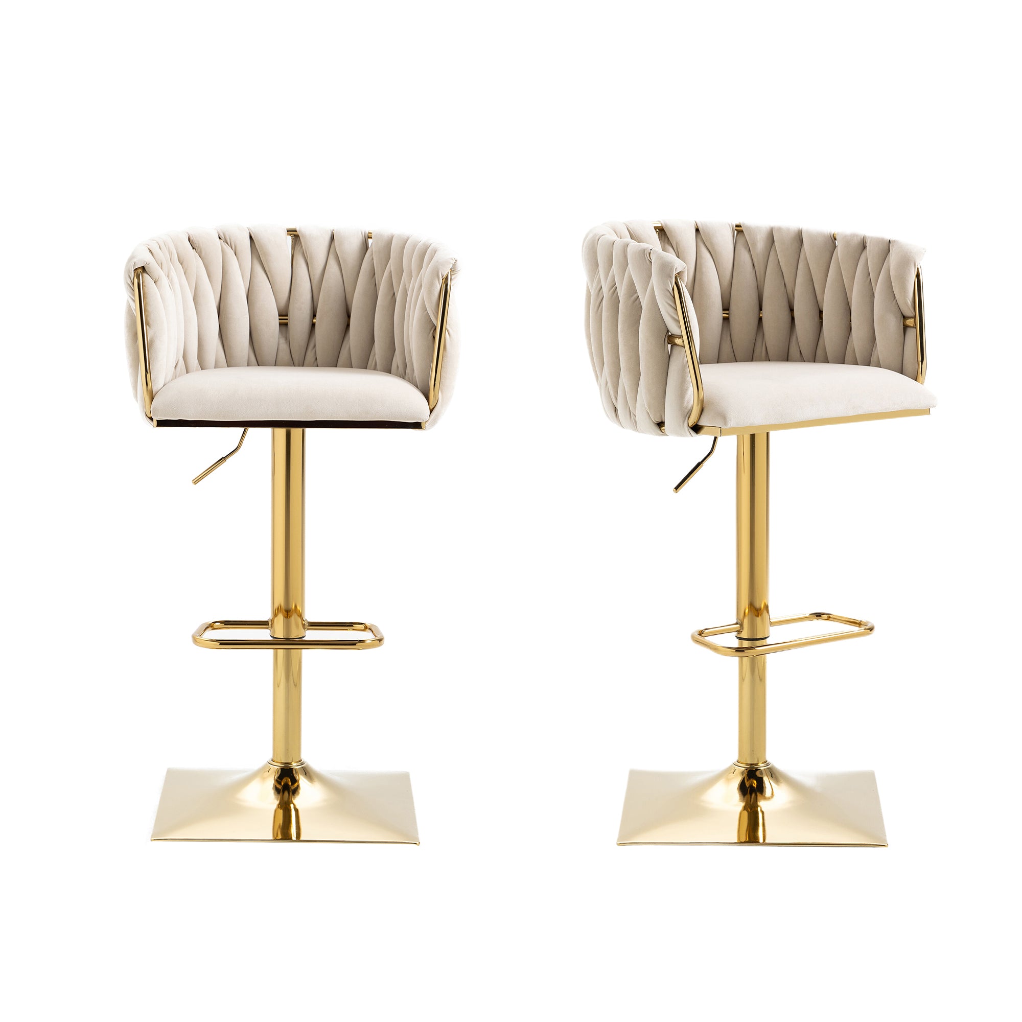 Vintage Bar Stool, Counter Height Dining Chair with Backrest & Footrest