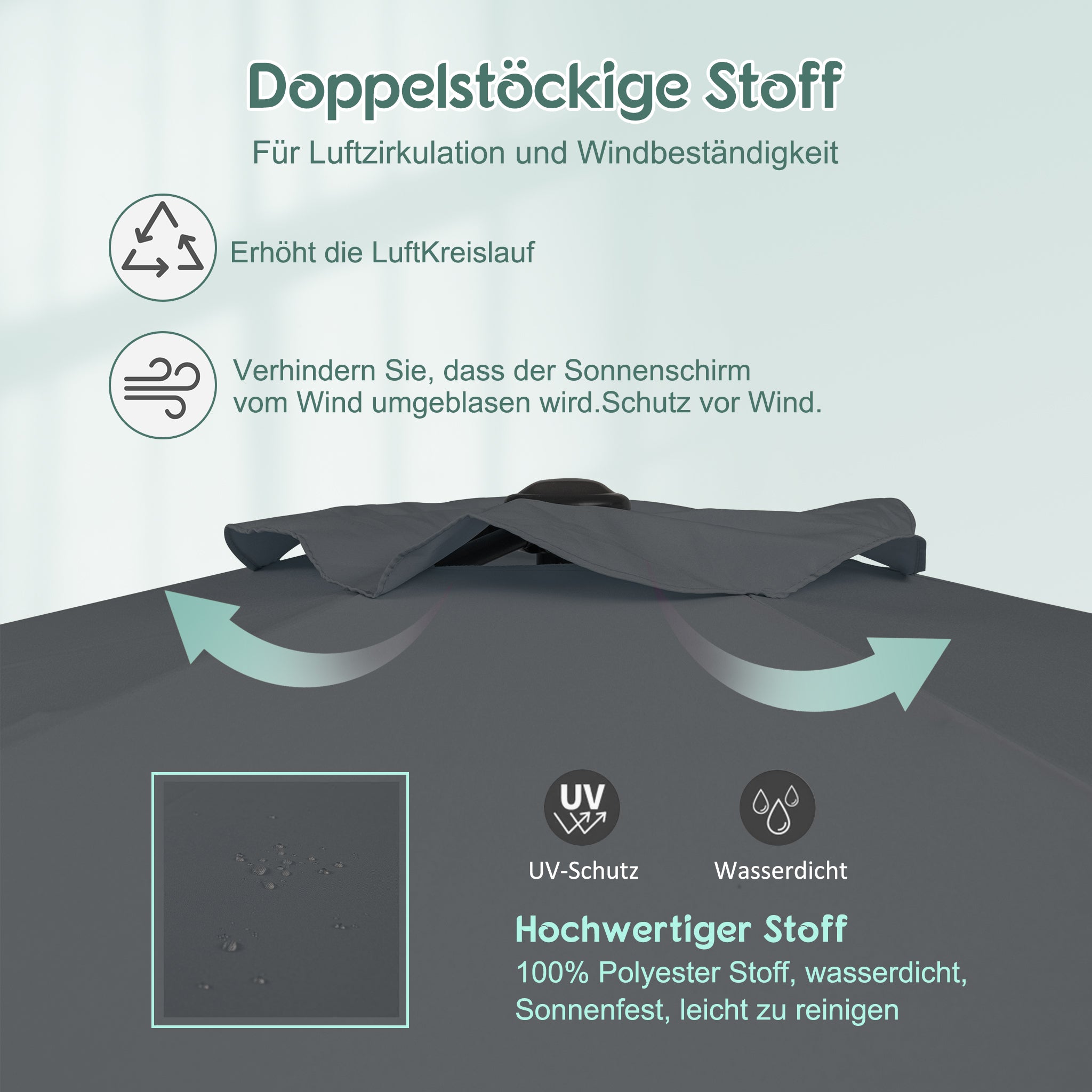 Parasol 300 cm foldable travel beach umbrella for outdoor