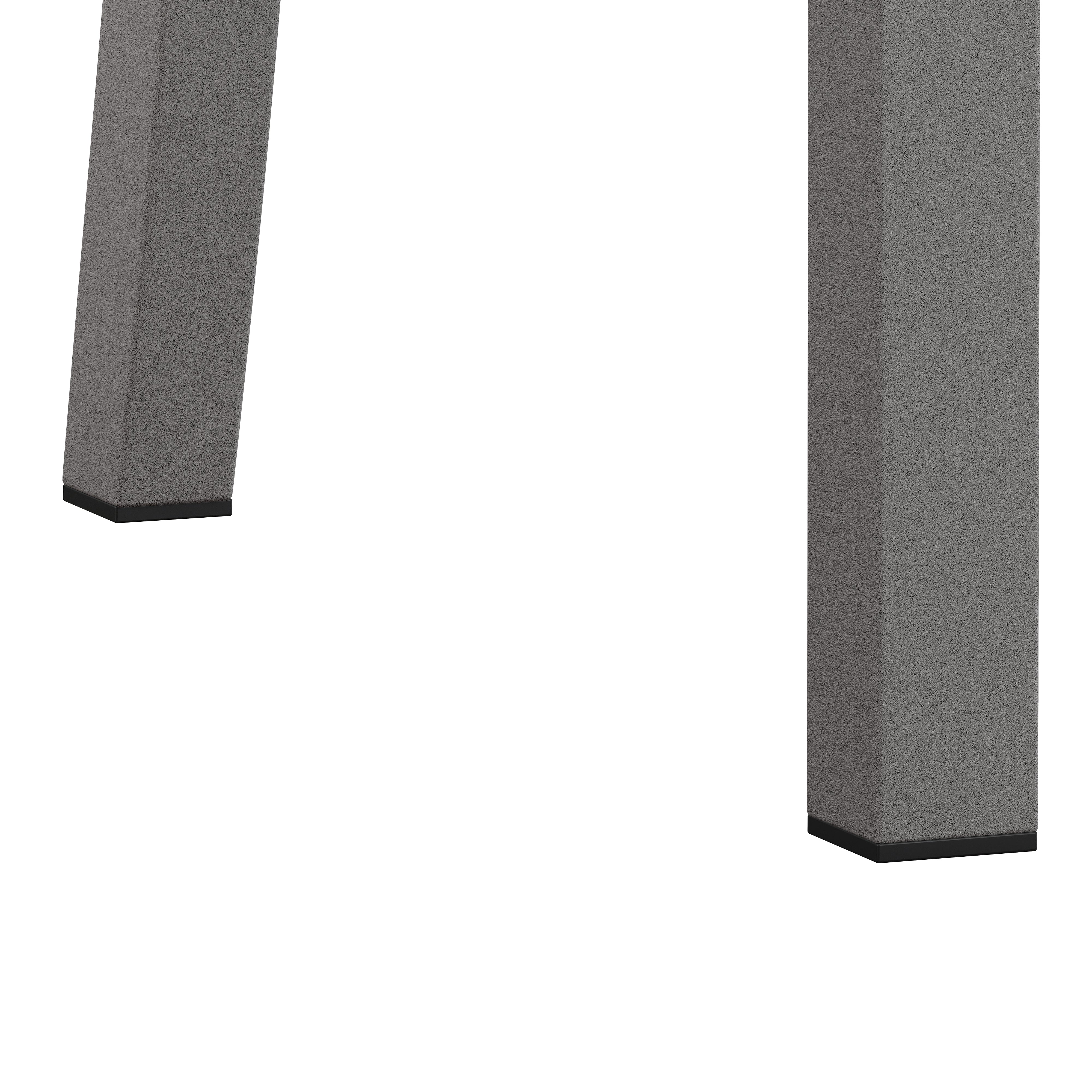 Dining Table Set, 4-person Tulip Table with Chairs, Brown & Gray