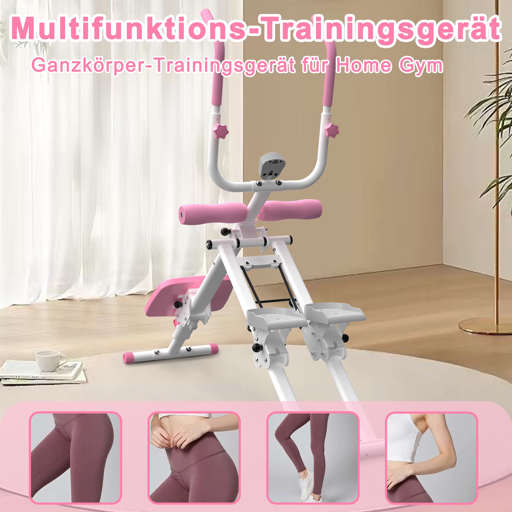 Stair Stepper & Ab Trainer 2-in-1 Foldable Full Body Workout Equipment
