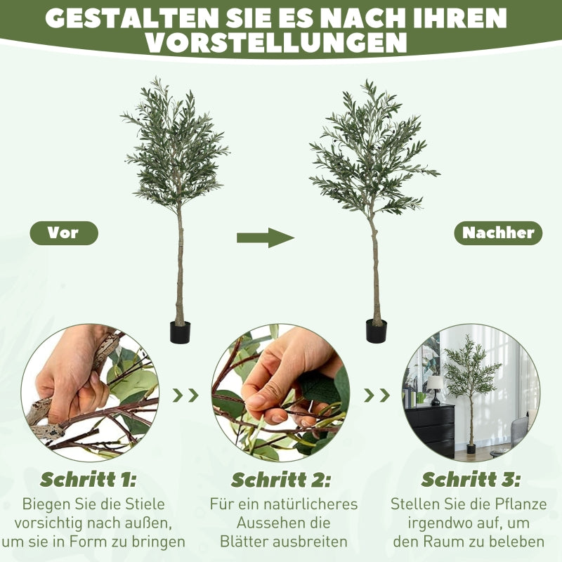 Artificial Olive Tree, Large 180cm, Plastic