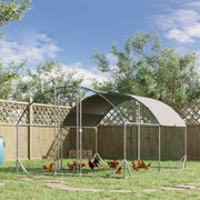 Chicken Coop Free-Range Enclosure, 280 x 380 x 197 cm, Steel