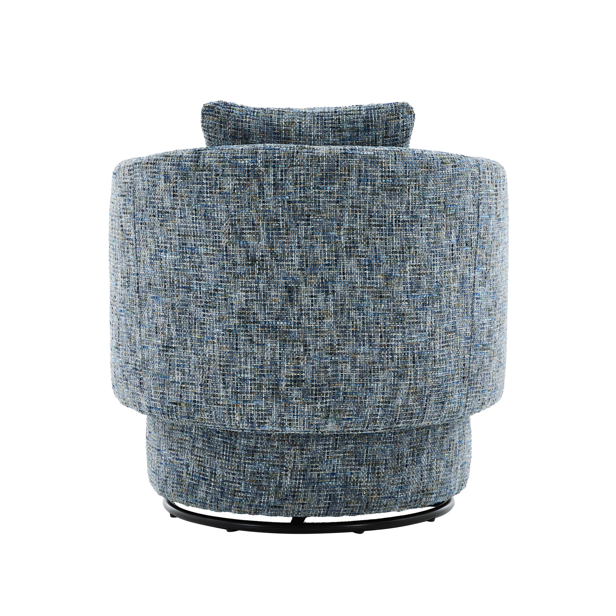 028 Swivel Accent Chair 360° Rotation Hidden Storage - Blue