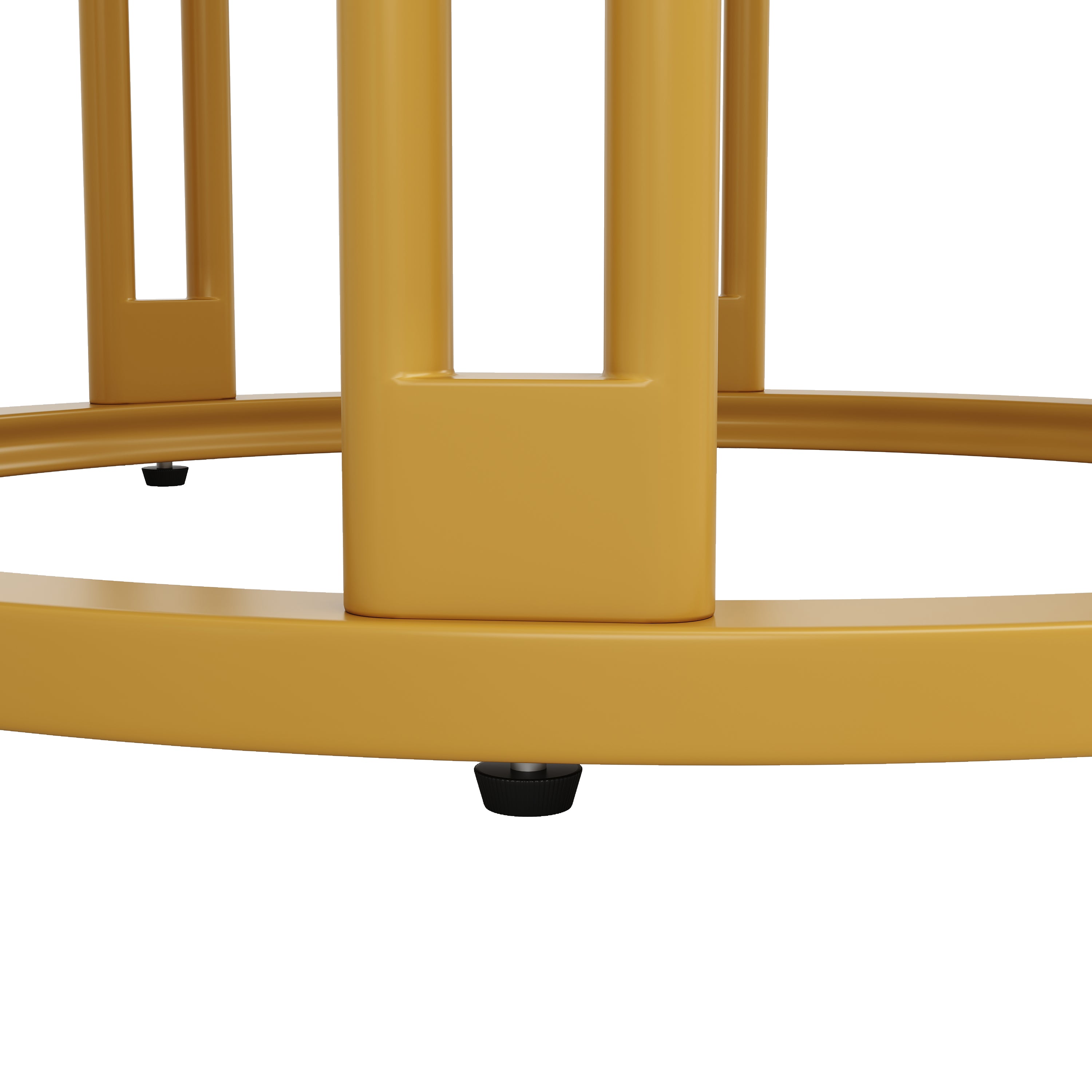 Round Dining Table Kitchen Breakfast Table Metal Legs Marble Pattern Gold/Black