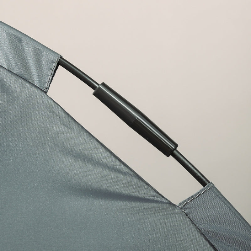 Raised Dog Bed Waterproof Elevated Pet Cot UV Protection Canopy, Grey