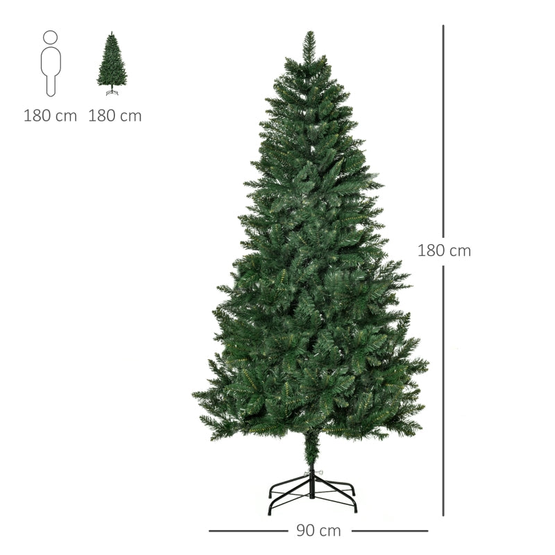Artificial Christmas Tree, Pine Tree, 180 cm, Metal Stand