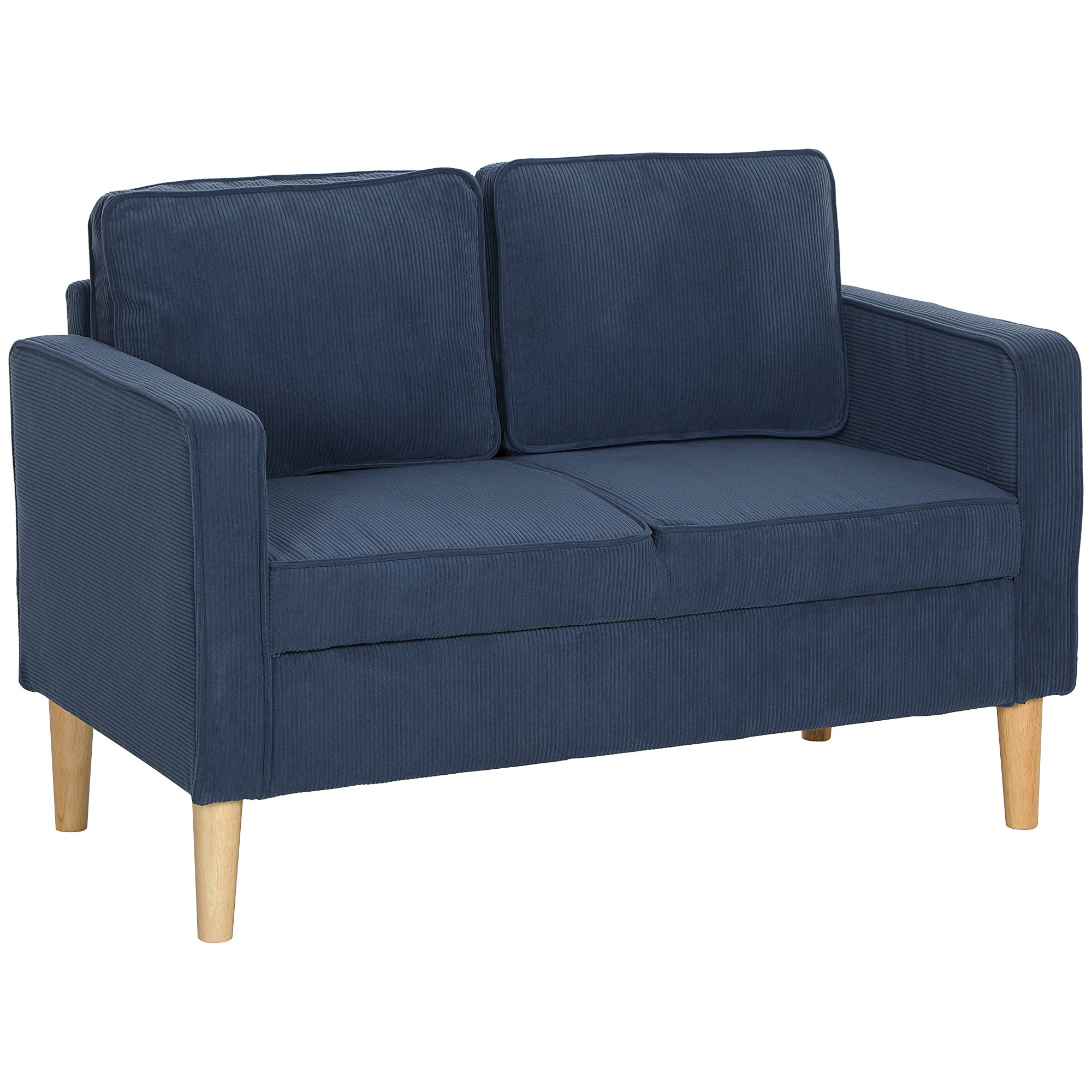 Small Two-Seater Sofa - Corduroy Blue