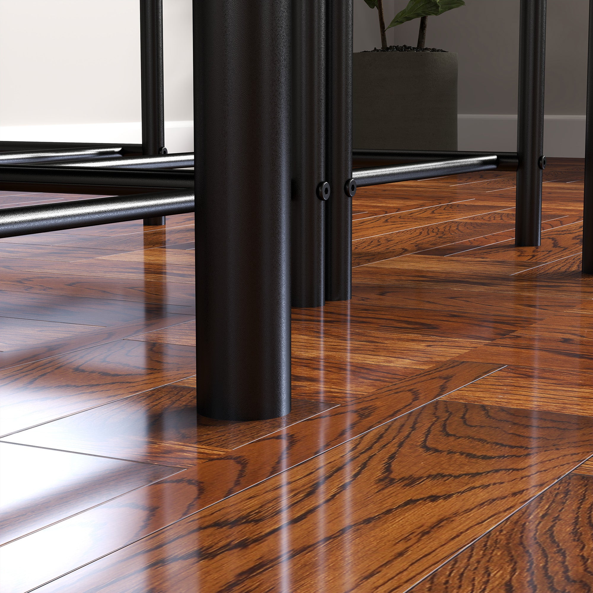 Dining Set 4-Piece Space-Saving Table 2 Chairs Bench, Brown