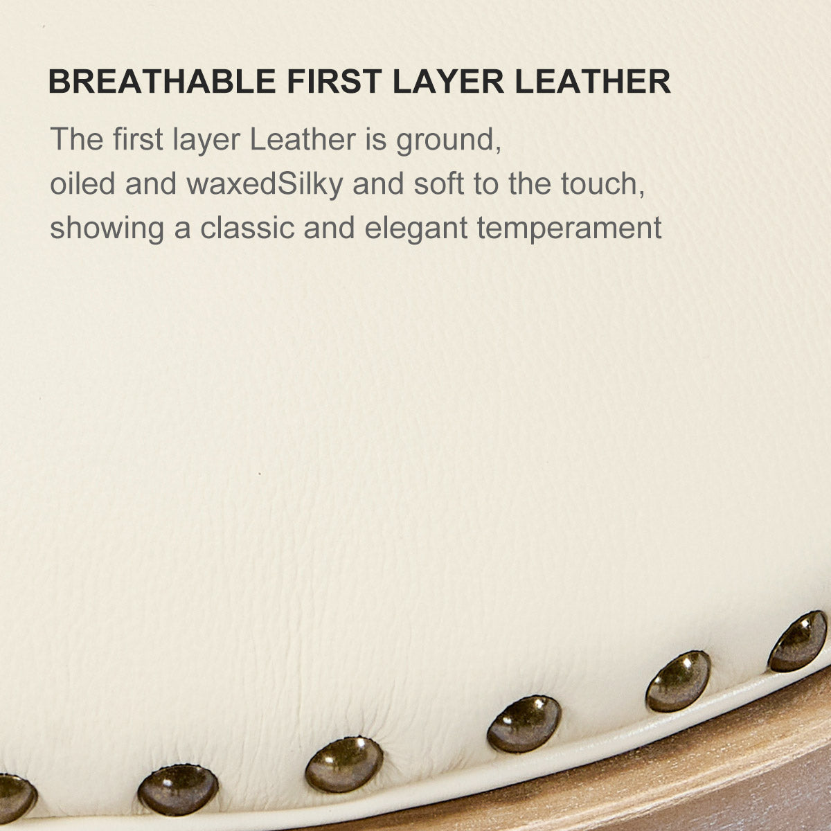 Cow Top Leather Wooden Bar Stools, 360 Degree Swivel with Backs, Bar/Counter Height Leather/Wood