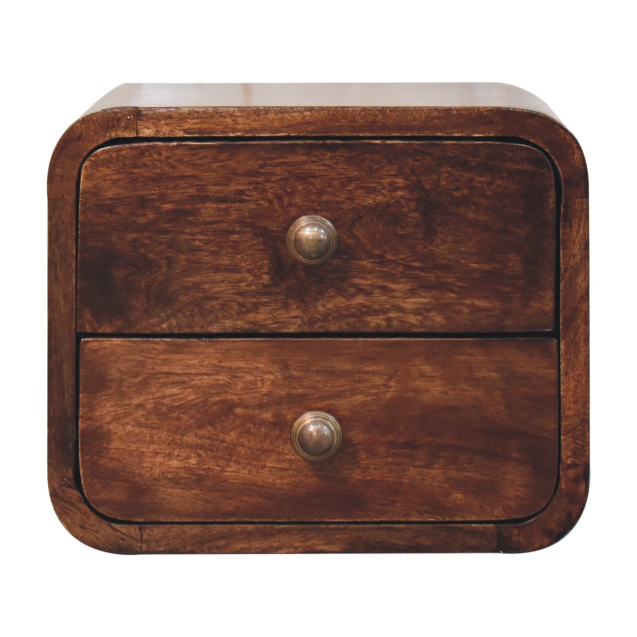 Mini Curved Wall Mounted Bedside - California Walnut