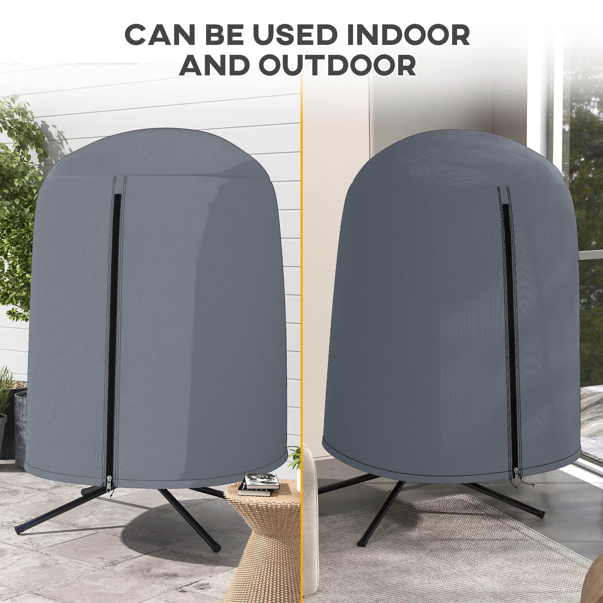 Hanging Egg Chair Furniture Cover 190x128cm Protection Grey Oxford Fabric