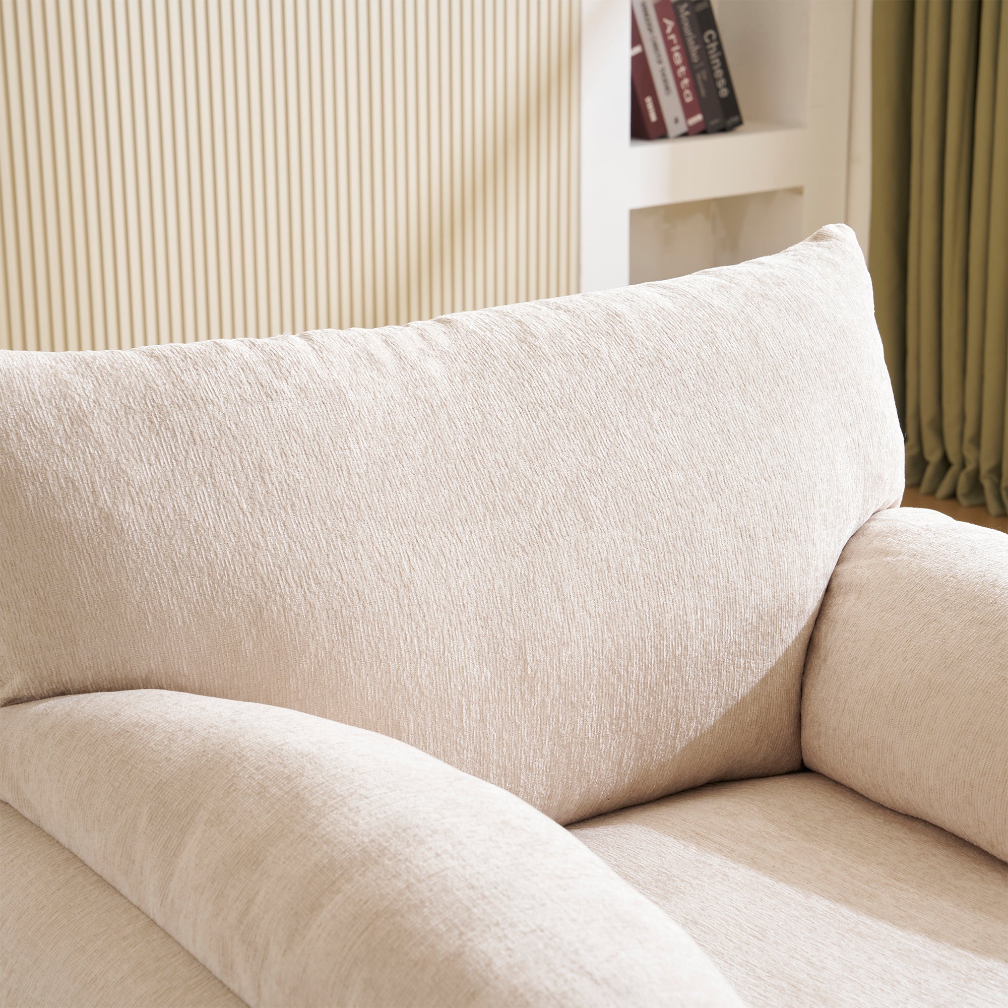 Modern design oversized armchair, decorative single sofa leisure chair, chenille fabric