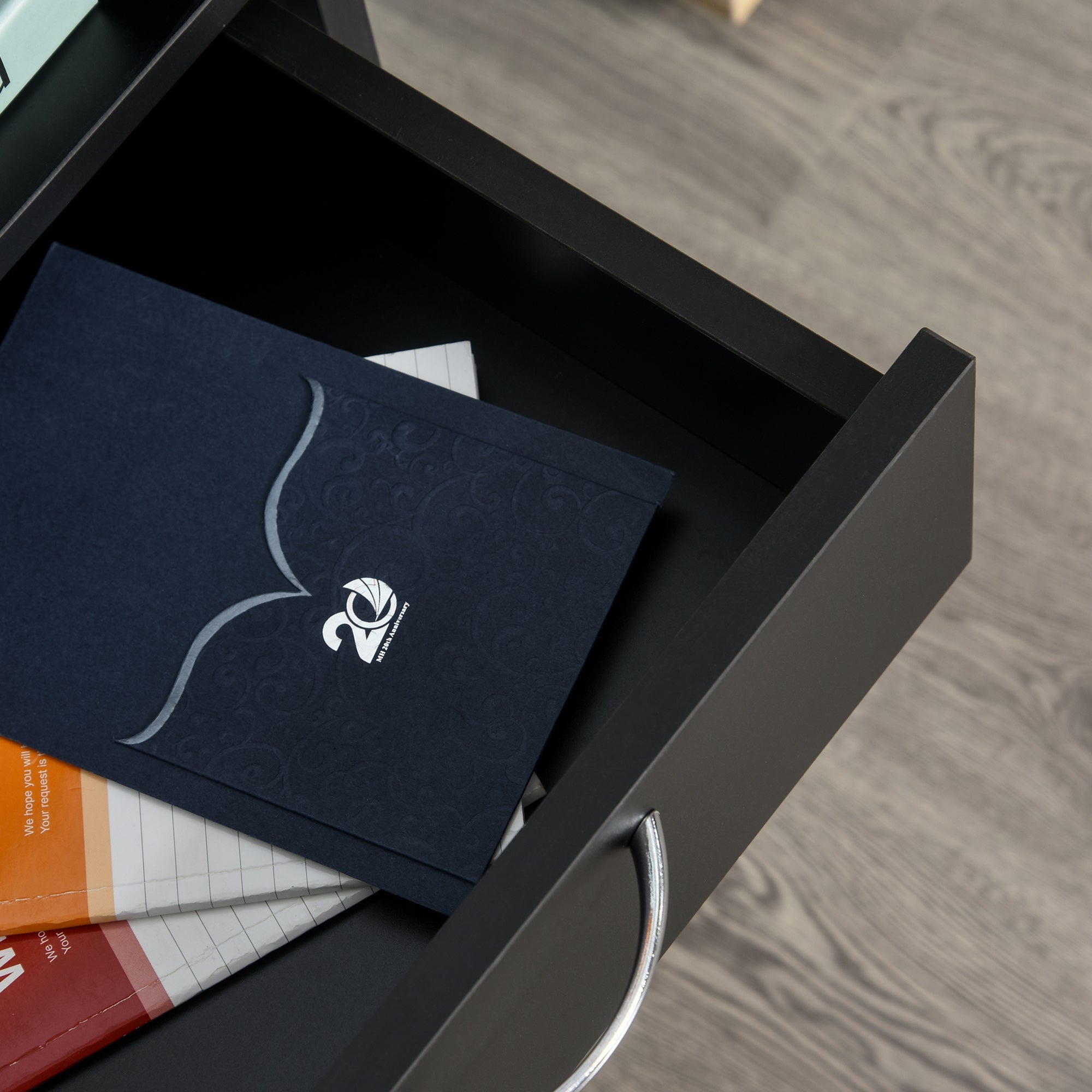 Mobile Filing Cabinet with Drawer, Space-Saving, Functional, Black