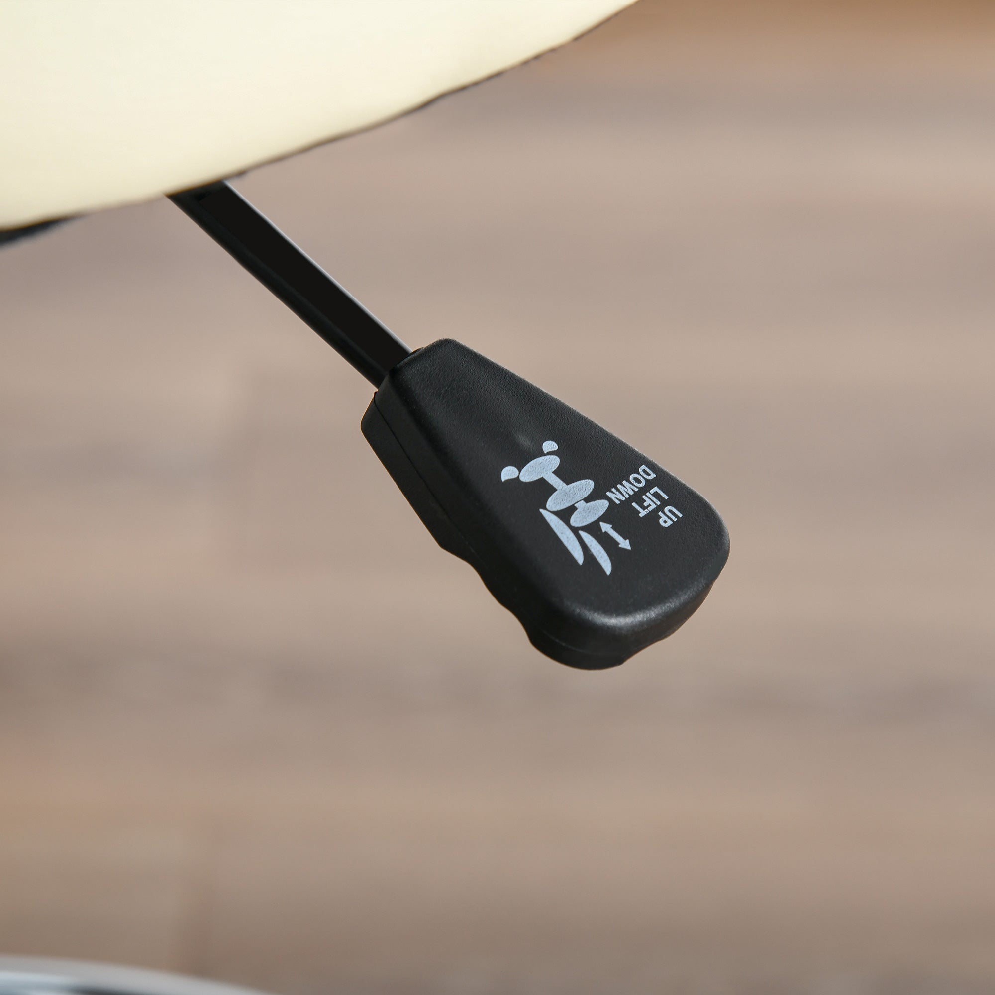 Swivel Bar Stool, Height Adjustable with Backrest, PU Leather Beige