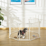 Puppy Playpen, Flexible Foldable 8 Panels, White