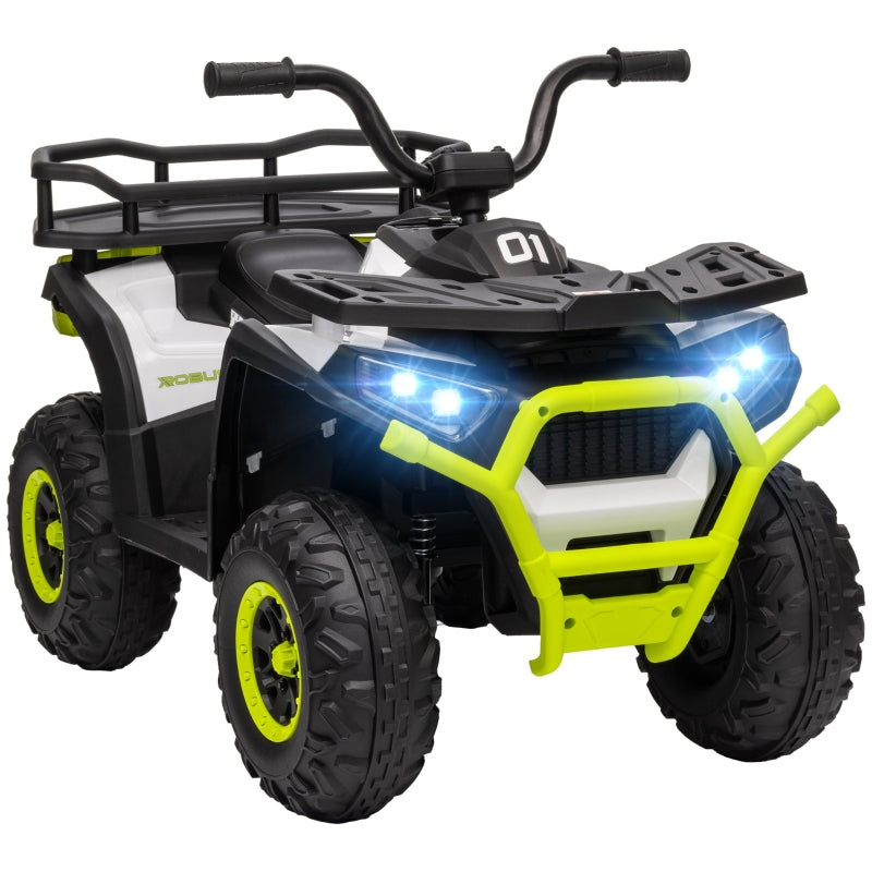 Kids Electric Ride on ATV, 12V Battery-Powered Quad Bike with Spring Suspension, Green