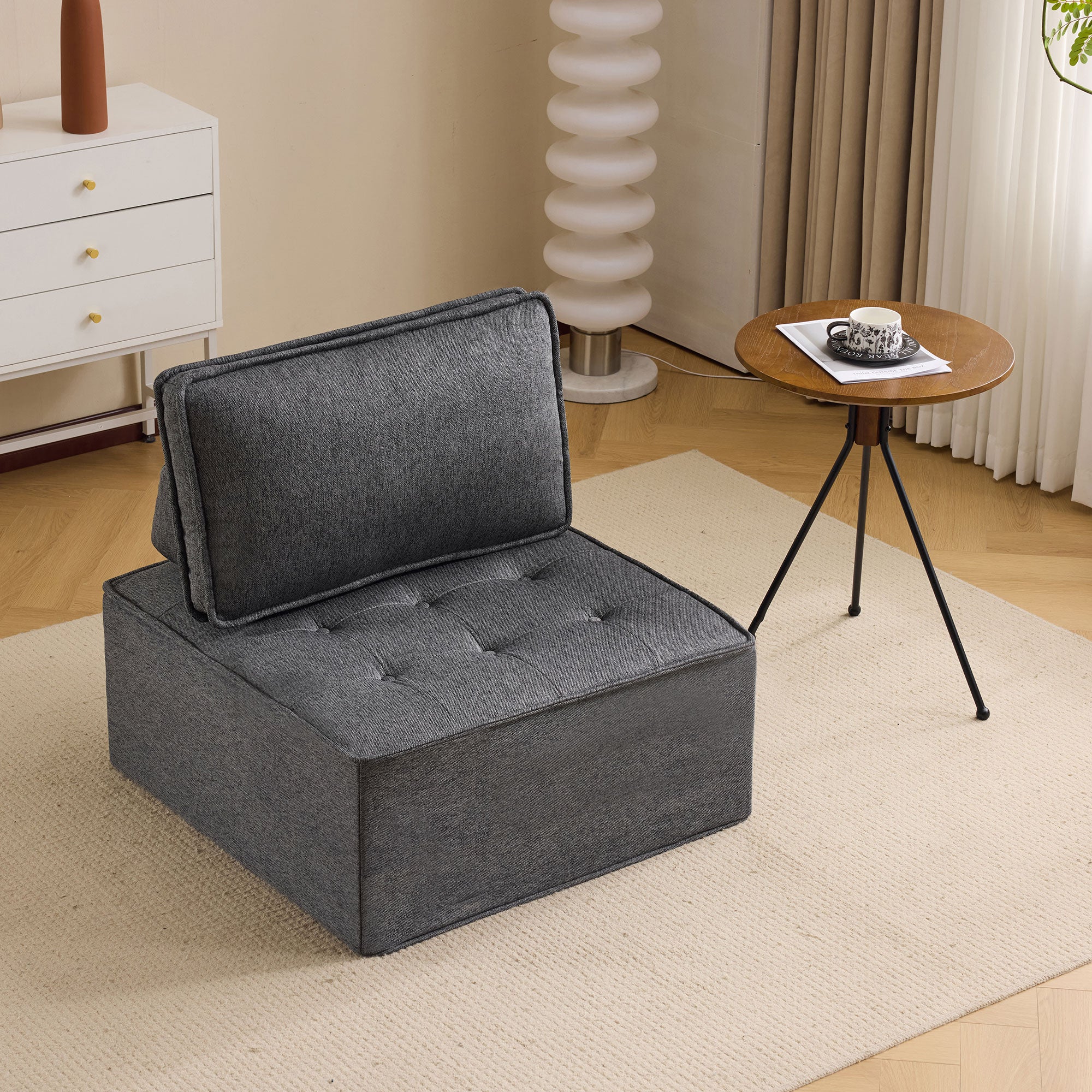 Single Sofa: Compact Armchair for Living Room, Fabric