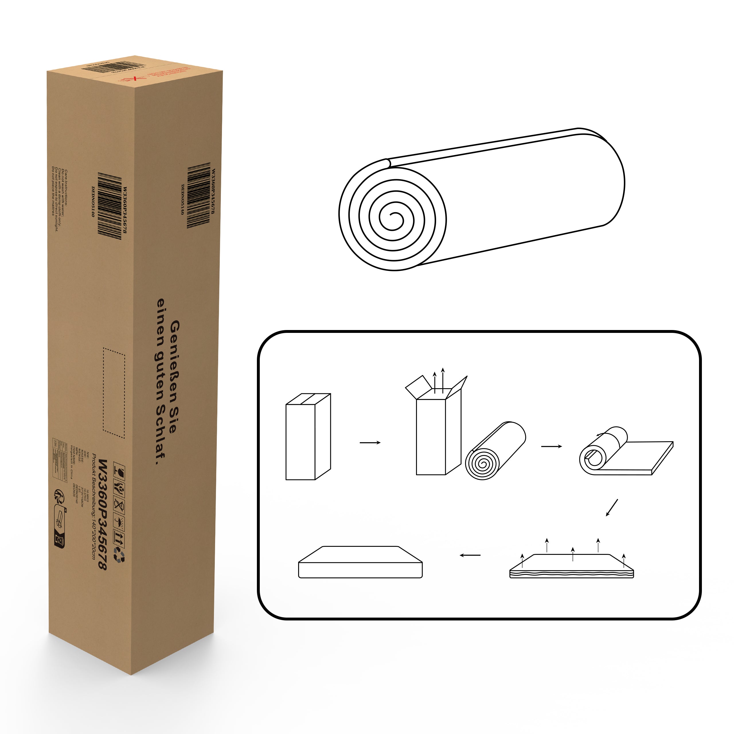 Foam Mattress Comfortable Medium Firmness 160x200 cm Grey/White