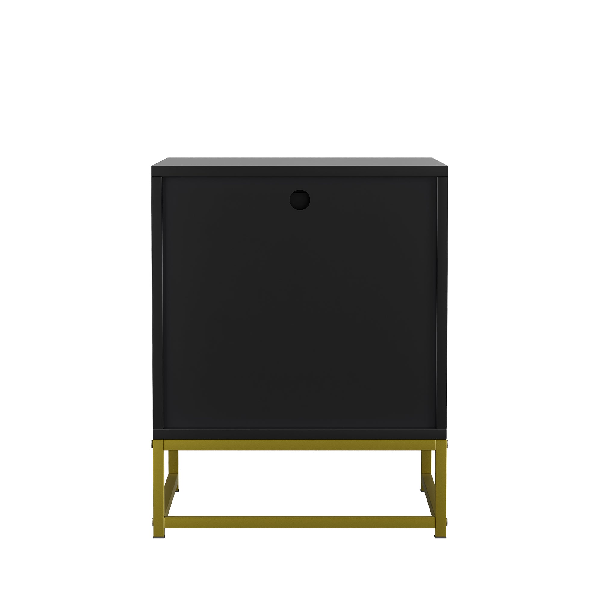 Modern Bedside Table with Drawer & Open Compartment 43x40x55 cm