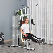 Multifunction Home Gym Weight Training Workout Station, White