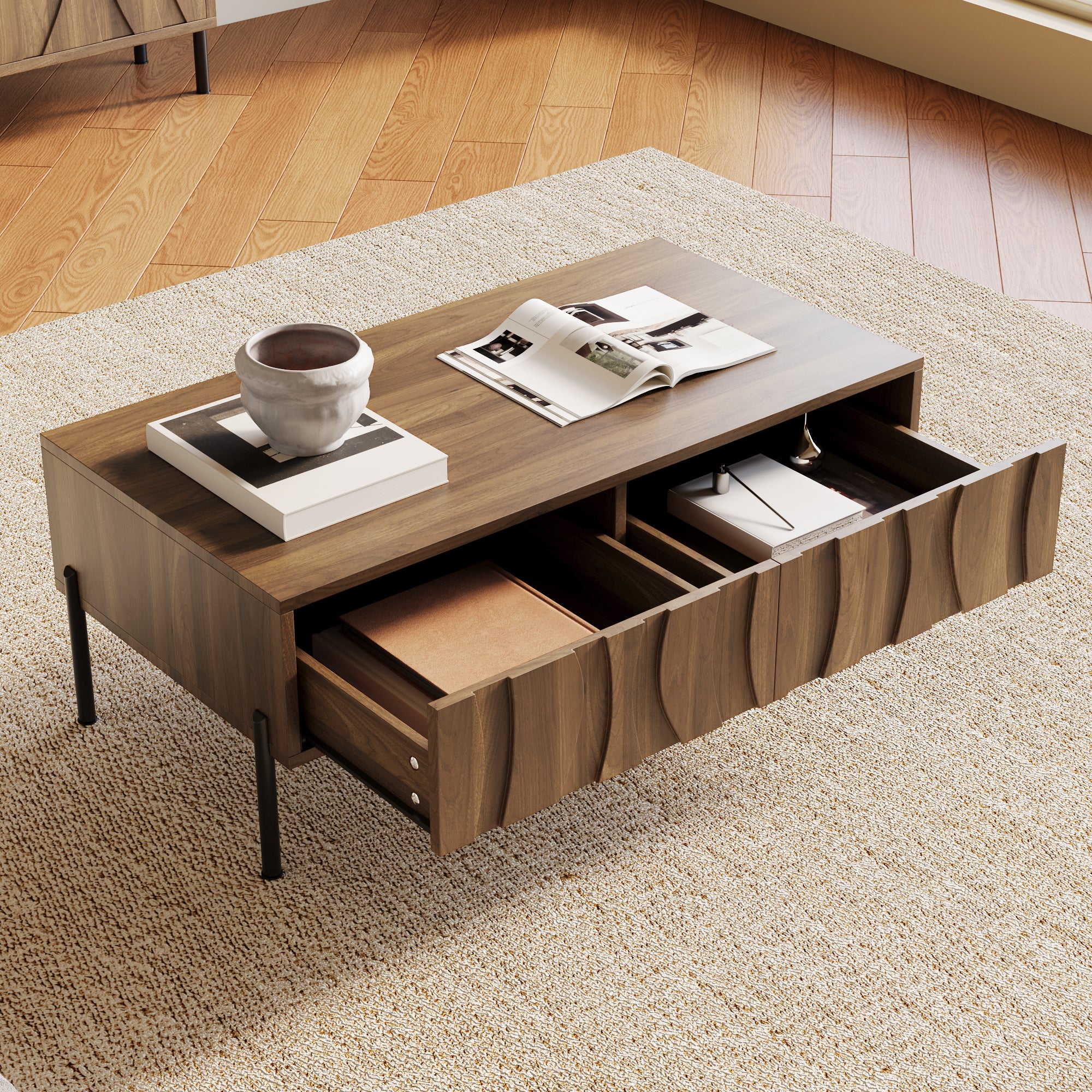 Coffee Table Modern Retro Style 105x55x41 cm