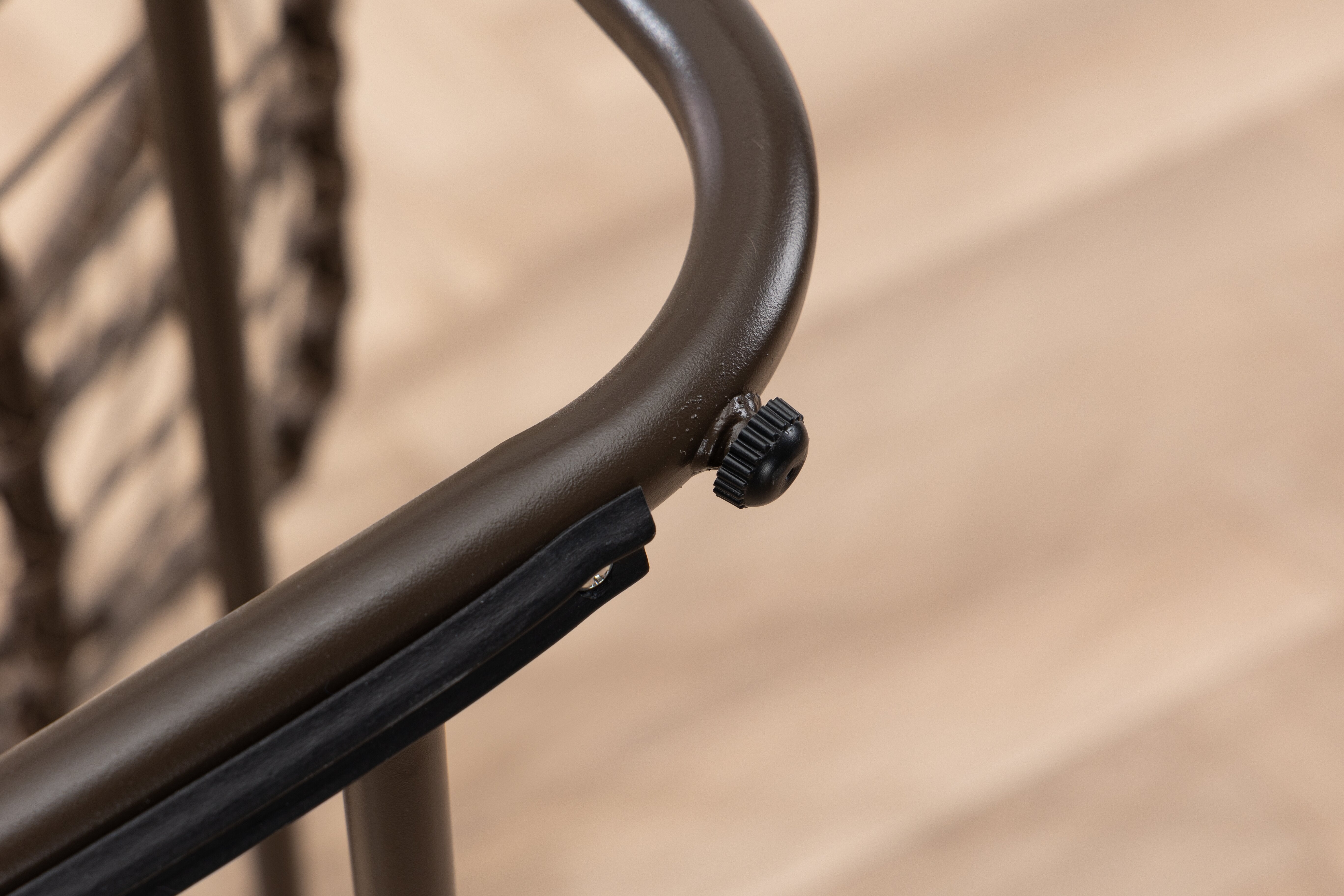 Outdoor Rattan Rocking Chair Padded Cushion Recliner, Gray