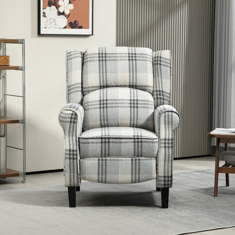 Reclining Armchair 160° Recline with Footrest Grey