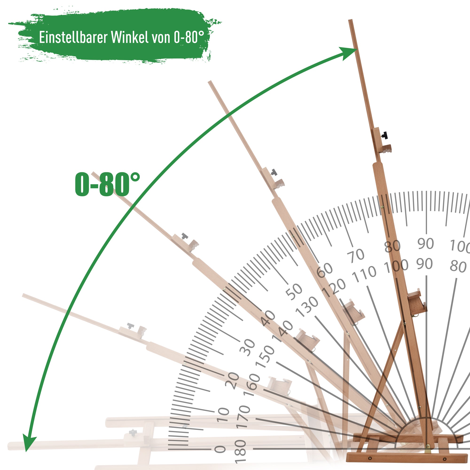 Vinsetto Easel, Adjustable with Storage, Beechwood