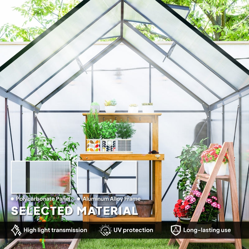 Walk-In Greenhouse 190 x 190cm Polycarbonate
