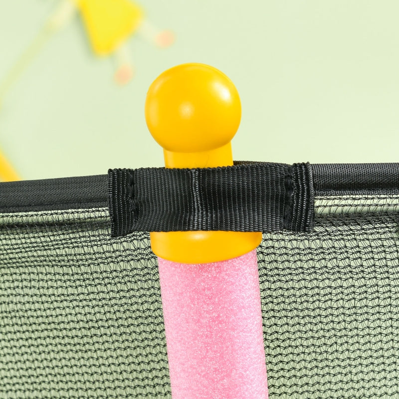 Kids Trampoline Mini Bouncer with Safety Net - Pink