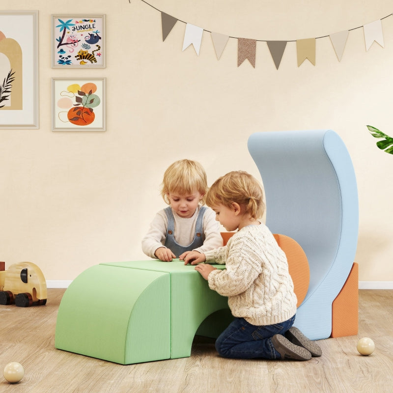 5-Piece Soft Building Block Set for Toddlers, Climbing and Crawling Foam Blocks, Cord Material, Bunt