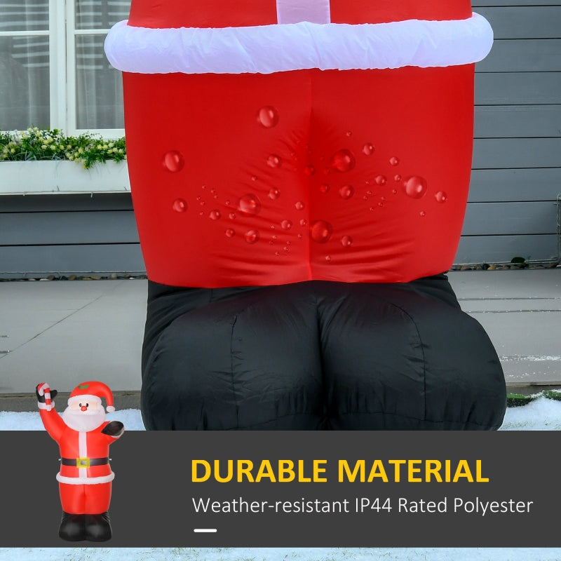 Inflatable Santa Claus 8ft Air Blown Yard Decoration Polyester Cloth