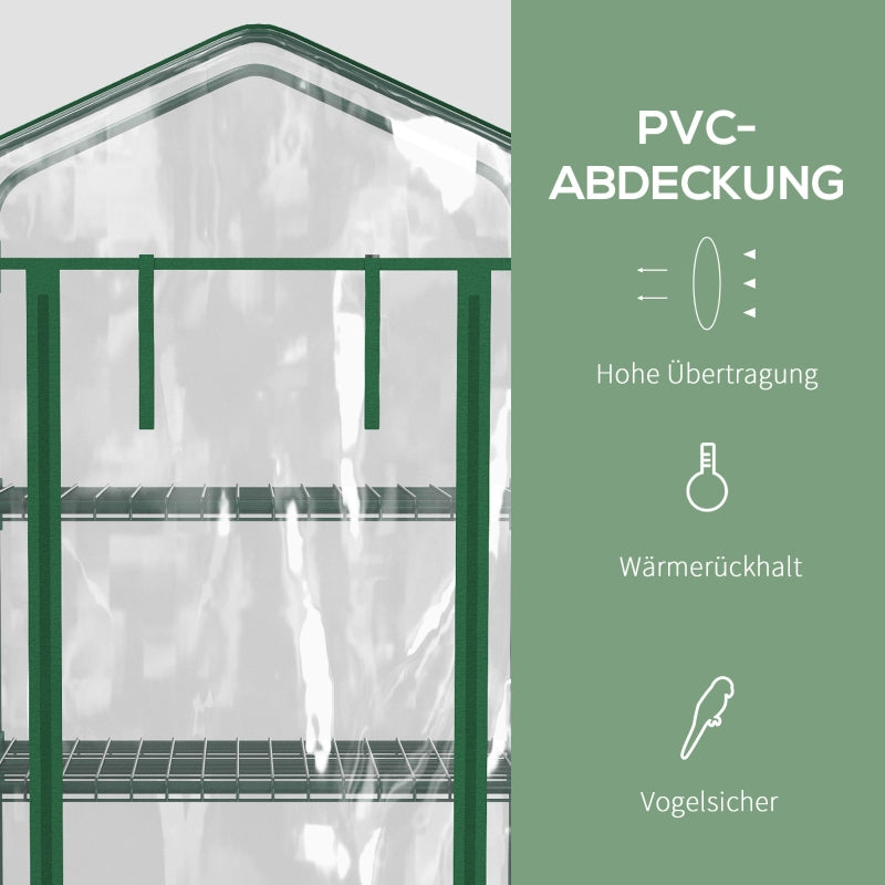 Plastic Greenhouse, 4-Shelf Cold Frame, Transparent