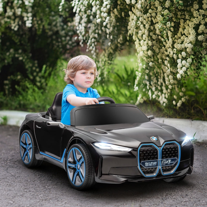 BMW i4 Licensed 12V Electric Ride-On Car, Remote Control, Black