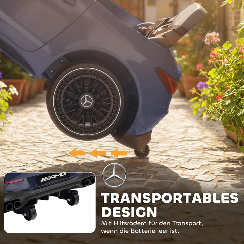 Children's Electric Car Mercedes Design 12V Motor with Remote Control and LED Lights, Grey