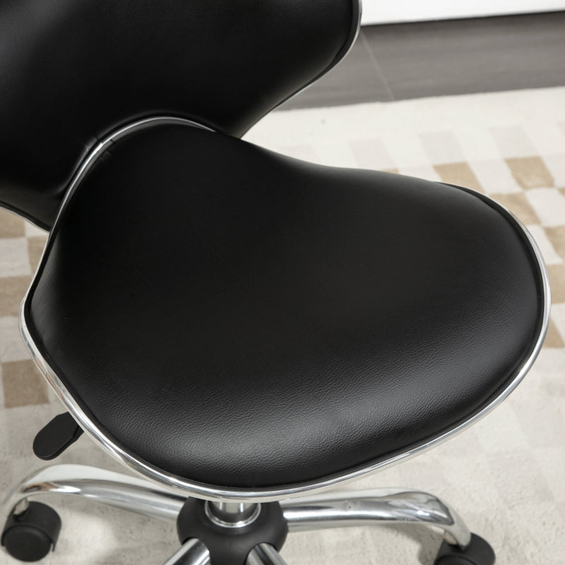 Beauty Salon Chair, Adjustable Rolling Swivel Stool for Spa, Black