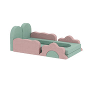 Foam Blocks for Climbing, Building and Crawling, Indoor Play Mats, Green and Pink Set of 12