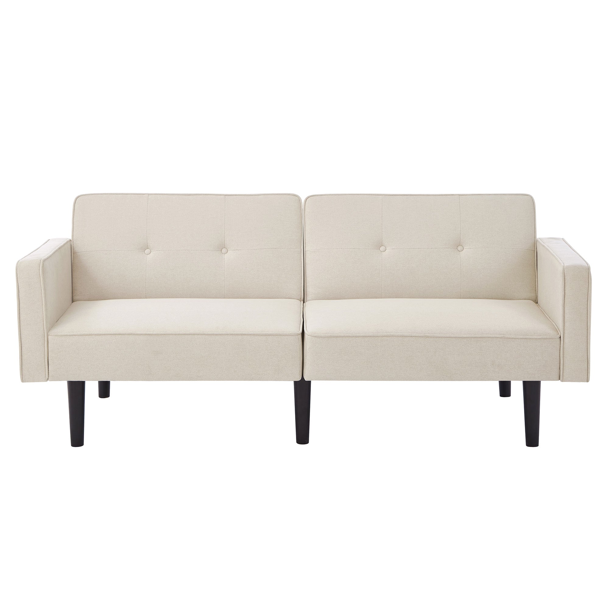 Sofa Bed, 2-in-1 Adjustable with Independently Adjustable Backrests, Cotton Linen Fabric